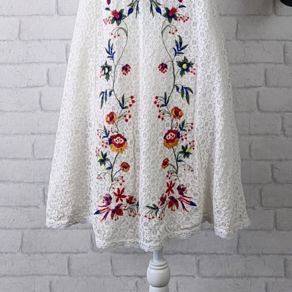 Umgee Boho Chic Embroidered Lace Dress | White - Picture 3 of 8